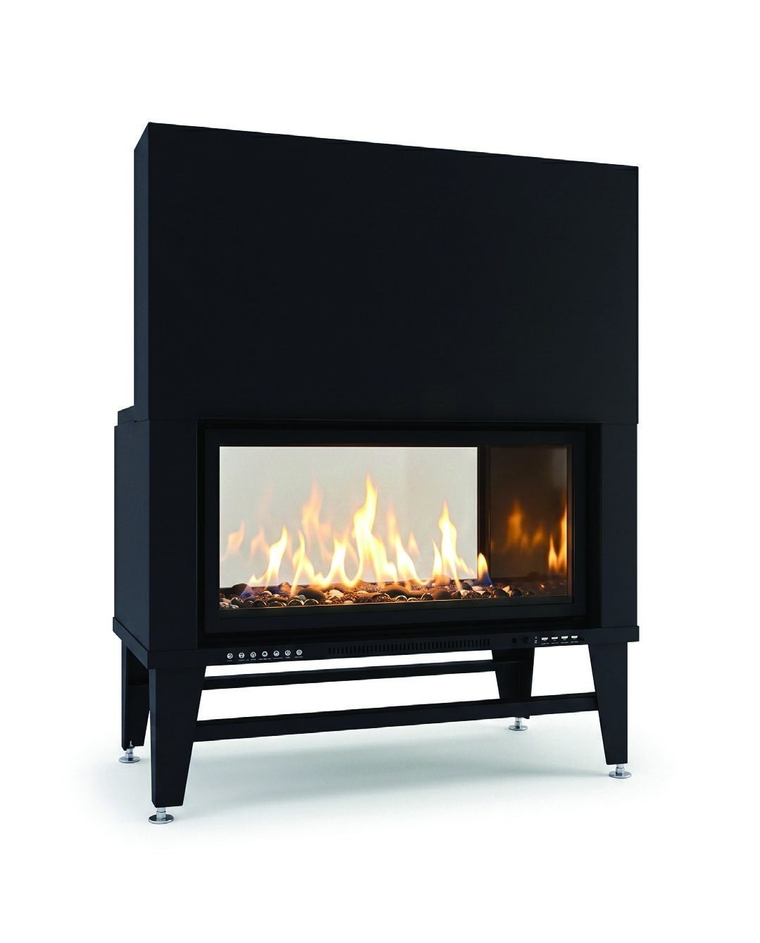 Peninsula Fireplace, Ultra-Wide Single-Face